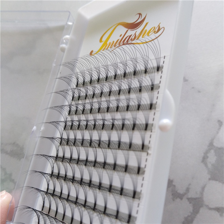 Heat bonded high quality pre made fan lash wholesale-V